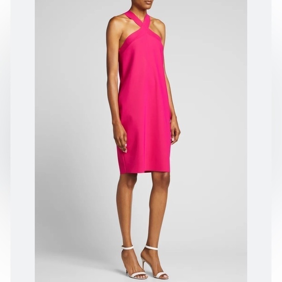 Chiara Boni Guendaline Halter Dress Knee length in pink size 2 - Picture 1 of 10